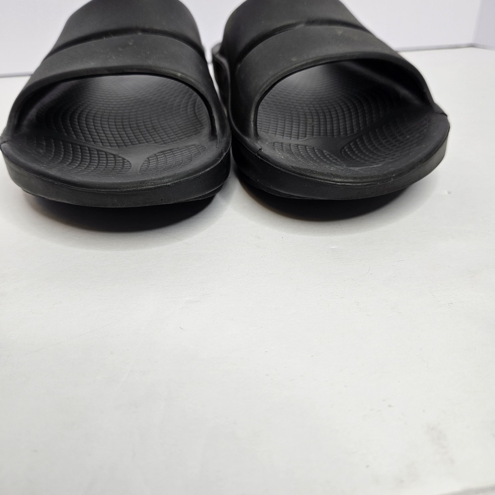 OOFOS Slip On Black Sandals Unisex M9-W11 Heel To Toe 11.5" - Picture 3 of 12